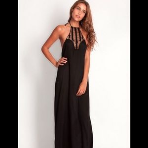 Acacia Positano Crochet Maxi Dress size M